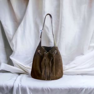 ** SOLD ** Gucci Vintage Suede Bucket Bag